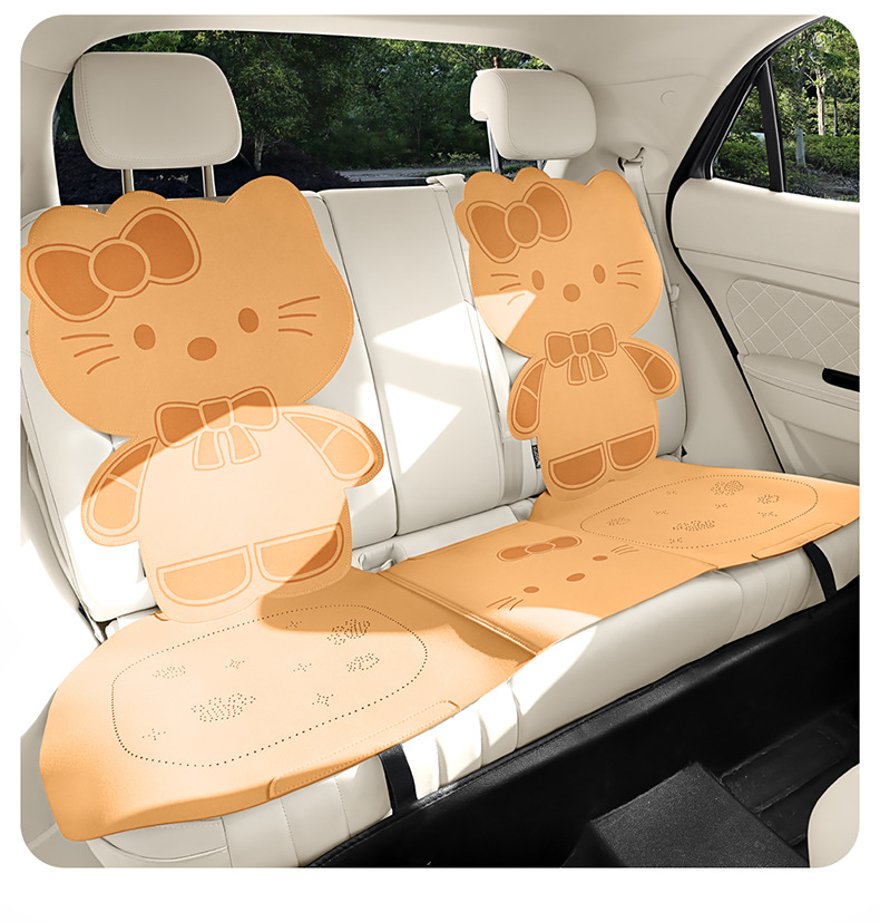 2026 Car Seat Cushion, Universal for All Seasons, Suede Seat Cushion, High-End Saddle Pad, Suede Seat Cover, Summer Slim Waist Design