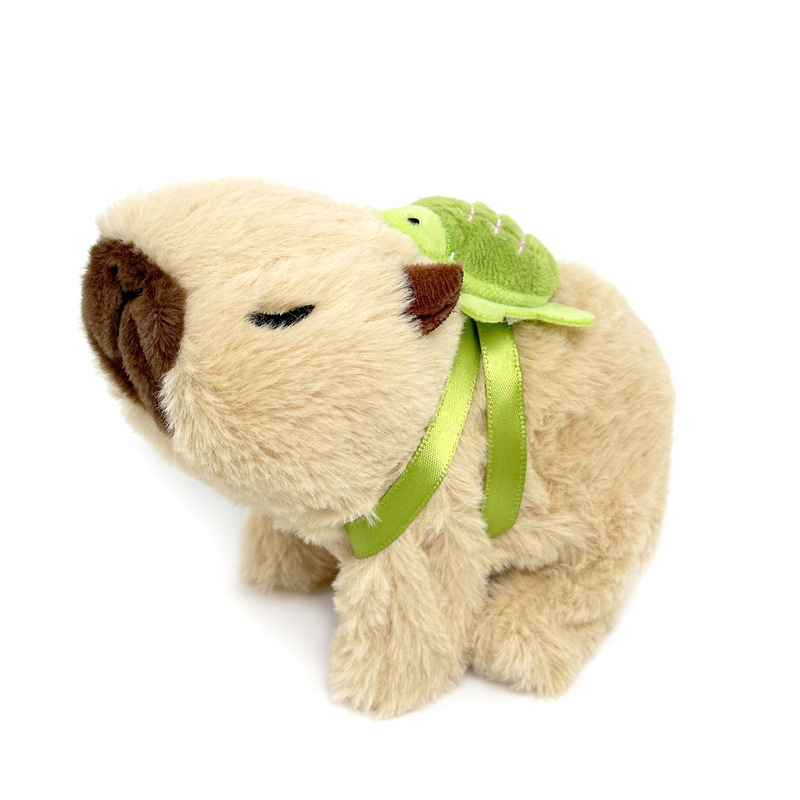 Simulación transfronteriza muñeca de felpa eléctrica Kapibala caminando llamada mascota electrónica juguetes para niños puestos