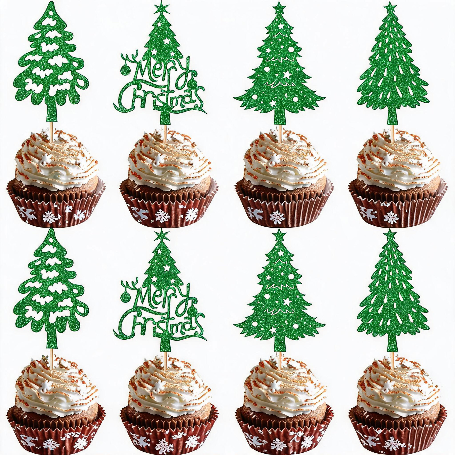 Decoración de pastel de Navidad tarjeta de pastel horneado tarjeta de bandera plug-in tarjeta de postre mesa de postres suministros de fiesta image 1