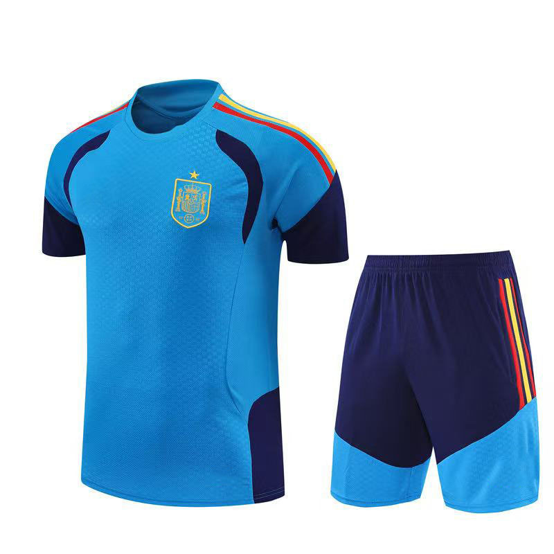 Conjunto de Camiseta de Entrenamiento Deportiva de Manga Corta al por Mayor de Argentina, Brasil, Francia, Real Madrid, Barcelona, Liverpool