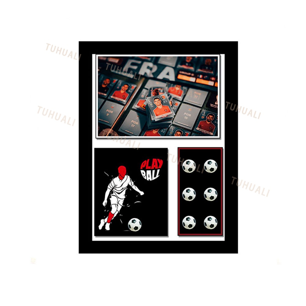 Fútbol pintura decorativa Massey estrella colgante pintura sala de estar pintura decorativa moda tridimensional real pintura pasillo mural