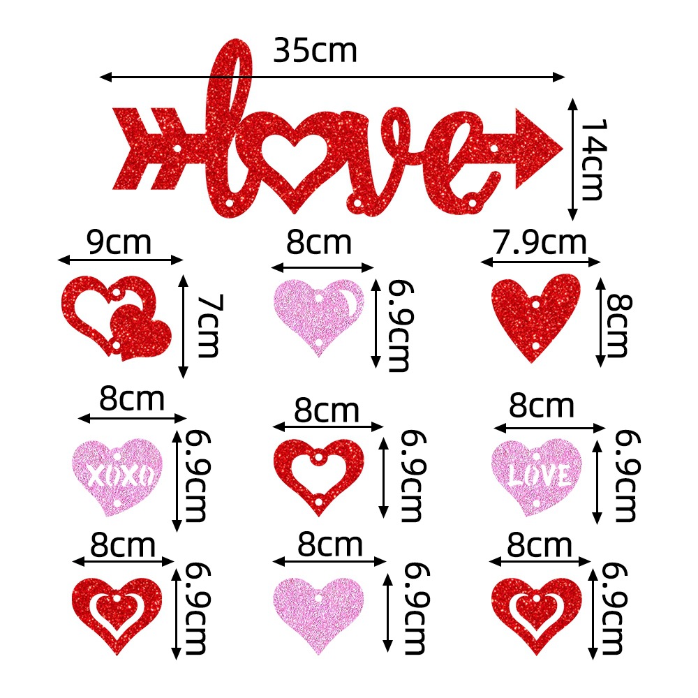 Amazon Día de San Valentín Decoración de amor Colgador de la puerta Propuesta romántica del día de San Valentín Decoración de la puerta de la boda Decoración del lugar