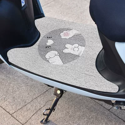 Household Motorcycle Foot Mats Can Be Cut into Electric Vehicle Anti-Slip Mats, Special-Shaped Dust-Removing Foot Mats, Simple Wire Ring Floor Mats