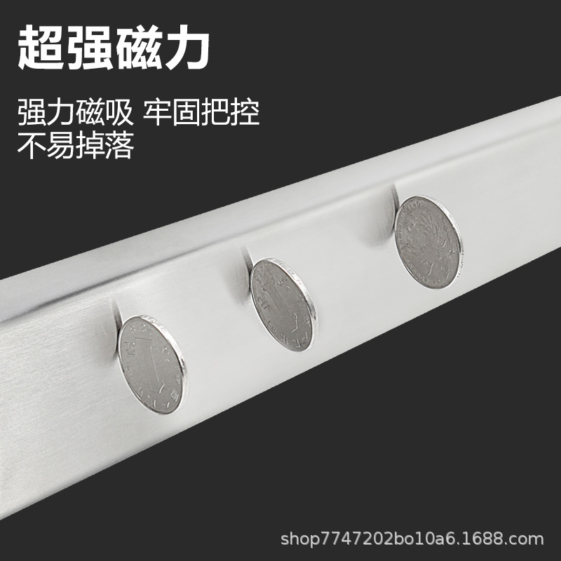 304 acero inoxidable succión magnética portacuchillos sin perforación tipo pared portacuchillos magnéticos herramientas de almacenamiento de cocina