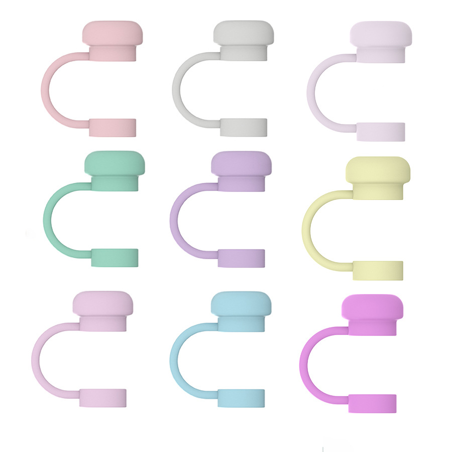 Cross-border ins paja de silicona simple cubierta de polvo 10mm paja tapón a prueba de fugas taza de vacío paja taza accesorios de paja