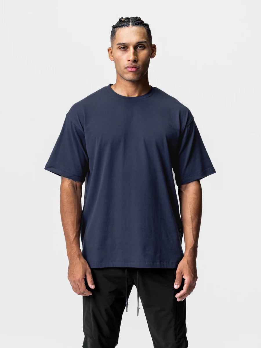 Camiseta Deportiva de Algodón de Corte Holgado Crazy Muscle Summer para Hombre, Color Sólido, Talla Grande, Entrenamiento Físico, Cuello Redondo, Manga Corta, Secado Rápido