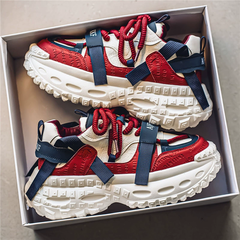 5СМ увеличенная пена подошва dad shoes для мужчин 2025 лето стройный универсальные спортивные и повседневные обувь широкая подошва мужская обувь