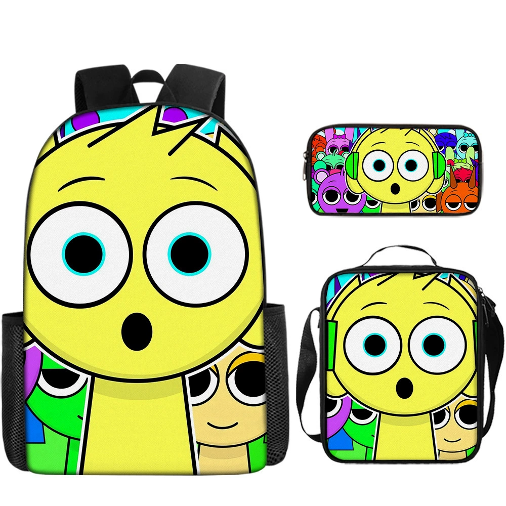 (Cross-border trading), box, children's school bag, backpack, set, 3 piece set