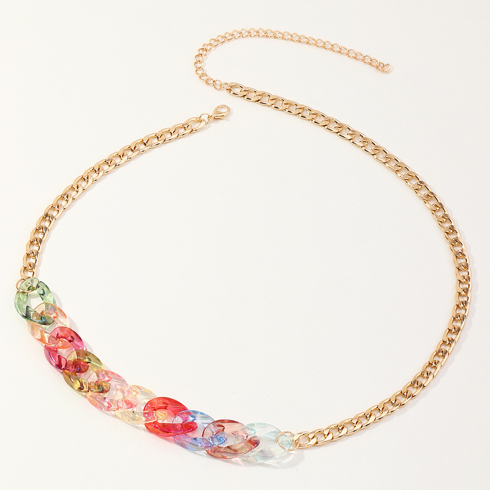 Wholesale Jewelry Geometric Candy Color Acrylic Waist Chain Nihaojewelry display picture 4