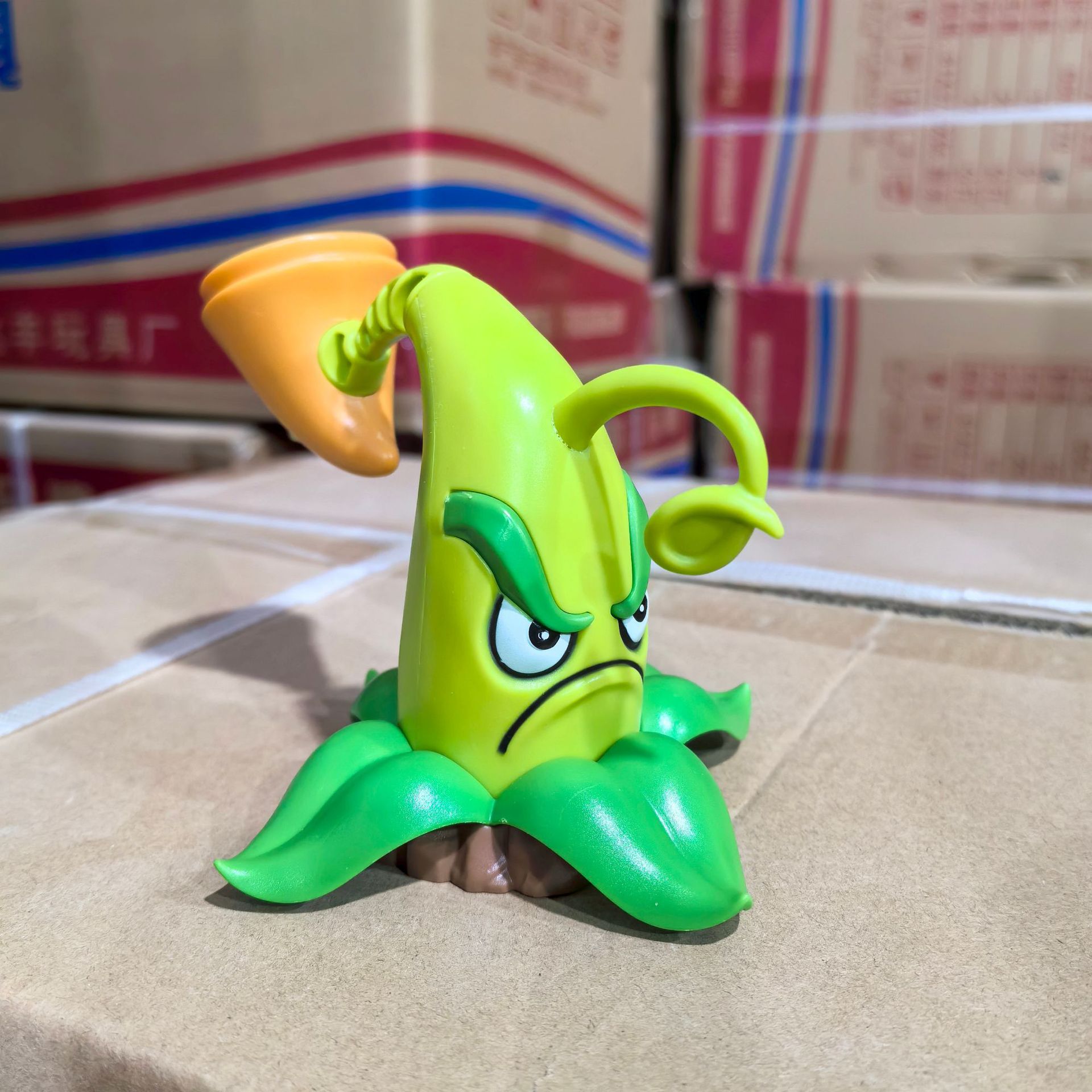 Plants vs. Zombies mecánicos genuinos a granel Gatling Pea Shooter catapulta vinilo juguete malvado dragón pequeño fantasma