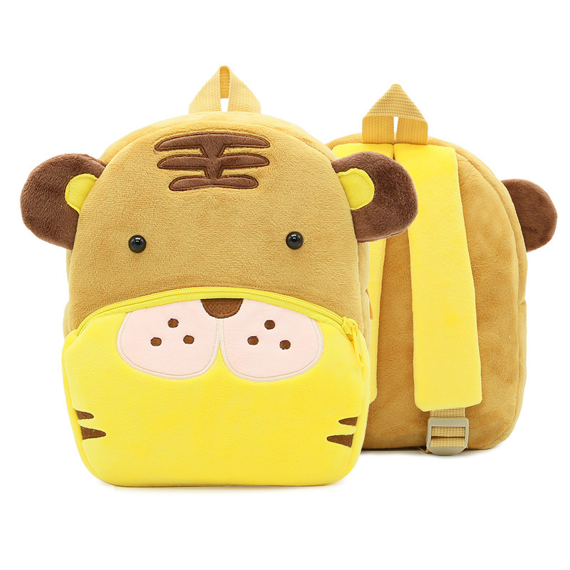 3D lindos dibujos animados peluche niños jardín de infantes mochila escolar movimiento de animales escolares mochila de peluche mochila de niños