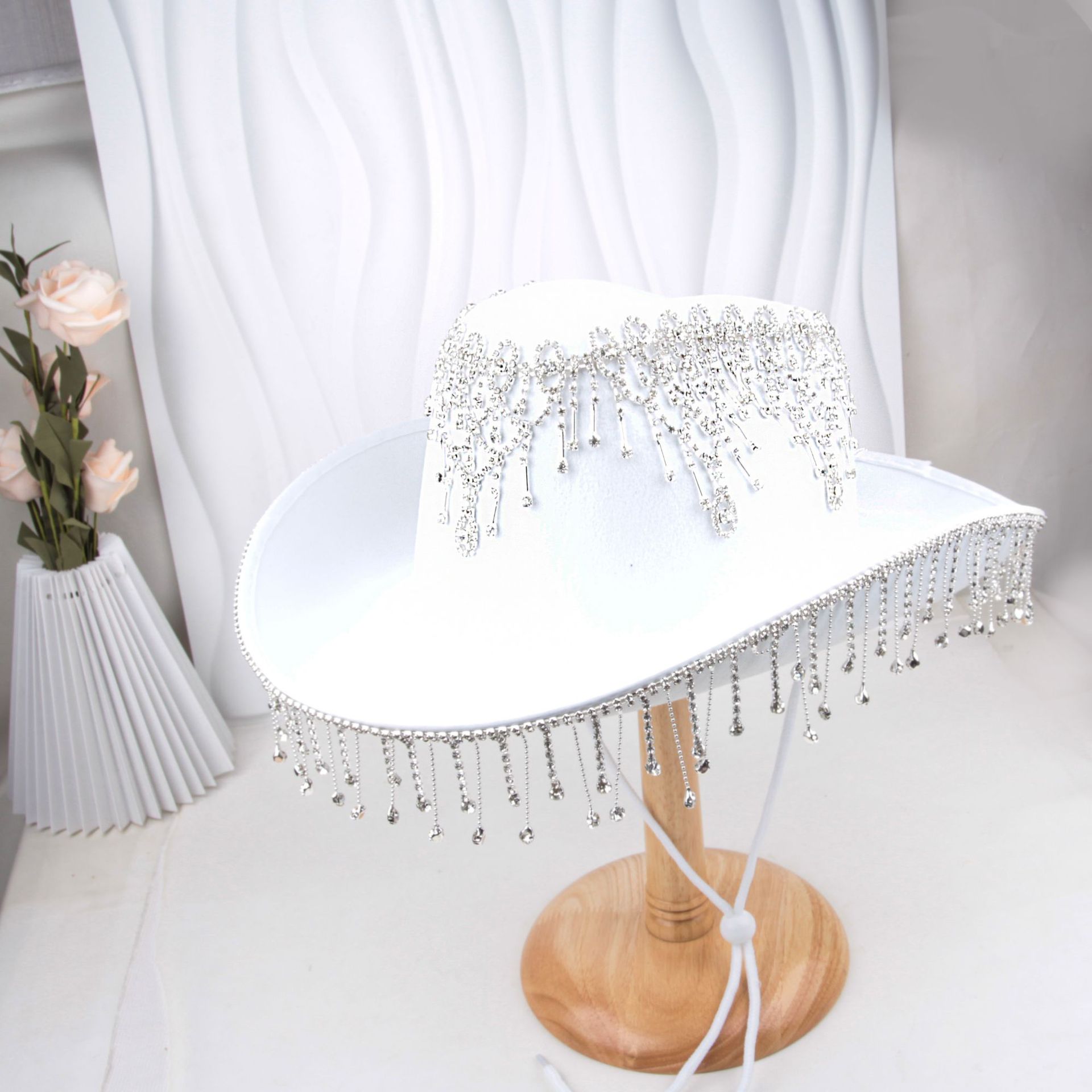 Sombrero de vaquero de fieltro – para bodas/fiestas temáticas, estilo western