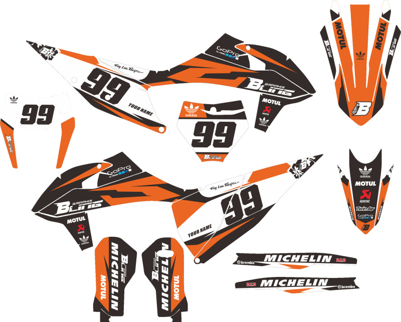 KTM250EXCF ステッカーデカールプリントステッカーフィルム Gaosai モトクロスステッカーレーザーに適しています|undefined