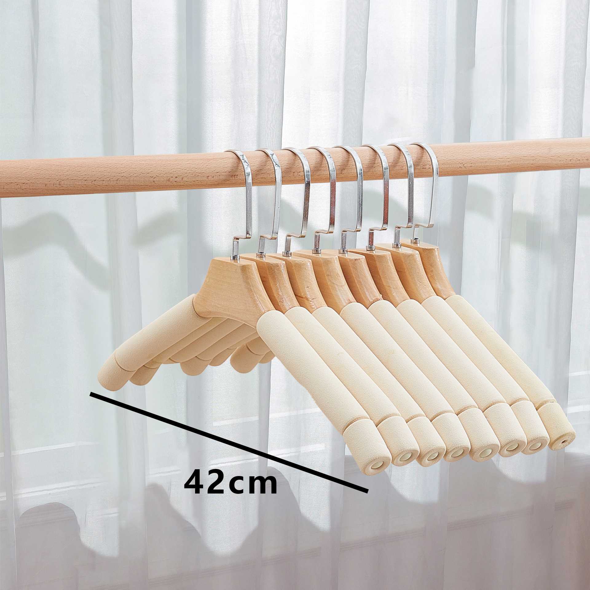 Esponja percha sin costuras esquina anti-hombro colgante de madera suéter abrigo no abultado ropa de armario soporte ropa de hogar percha ropa de apoyo