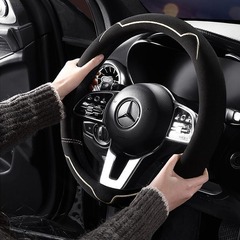 車のハンドルカバー、スエード素材、四季通用、女性向けハンドルカバー、越境卸売、人気車種