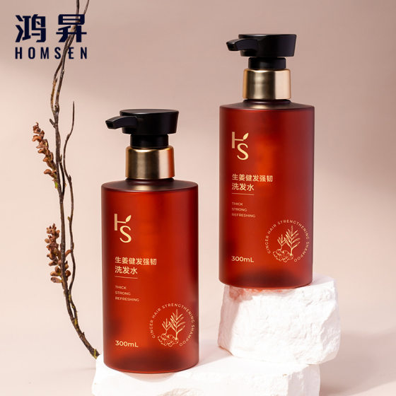 High-grade plastic empty bottle 300ml pressing PET washing and protecting bag material high color value hotel shower gel shampoo bottle