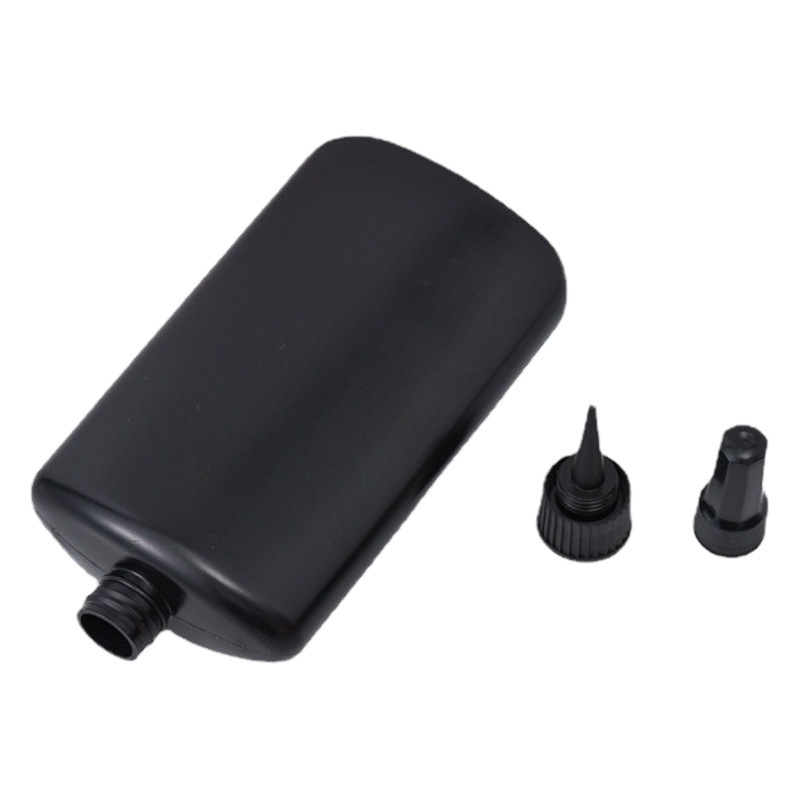 Shenluo negro sin sombra pegamento UV pegamento botella 10/50/250ml a prueba de luz de curado UV botella química barril de plástico