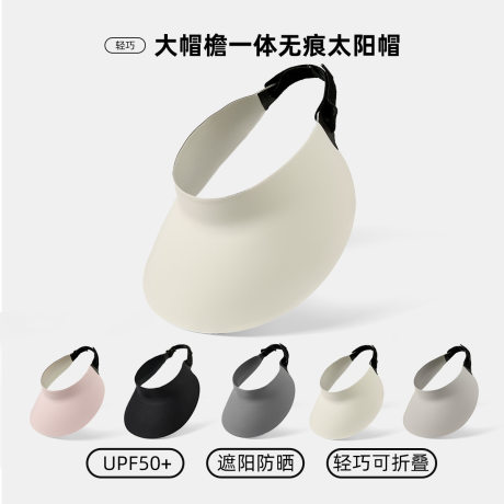 Sommerlicher Visor mit breiter Krempe, Sonnenschutz UPF50+, modisch, faltbar, leichter Sonnenhut für draußen