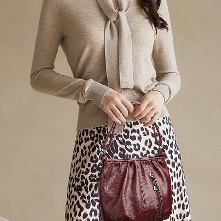 Premium Women’s Shoulder Bag In Soft Leather Versatile Handbag_voghion.com