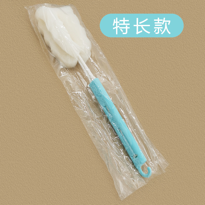 ガラスカップブラシ取り外し可能なボトルブラシ保温カップブラシ哺乳瓶ブラシスポンジ洗浄ブラシブラシ長い柄独立包装