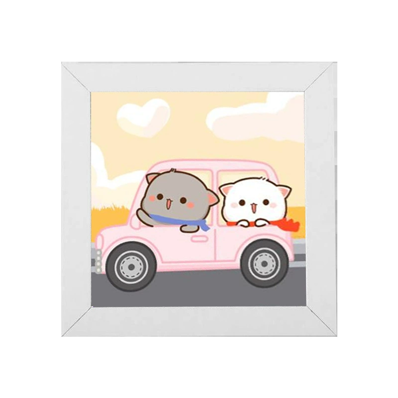 5D алмазная мозаика Cinnamoroll, в рамке 15×15 см для детей, набор DIY, в OPP-пакете