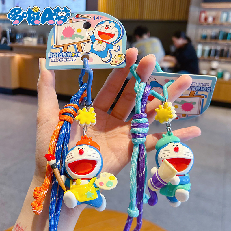 Authentic Doraemon Miu Series Artist Keychain Pendant Couple Car Bag Keychain Doll Toy Pendant
