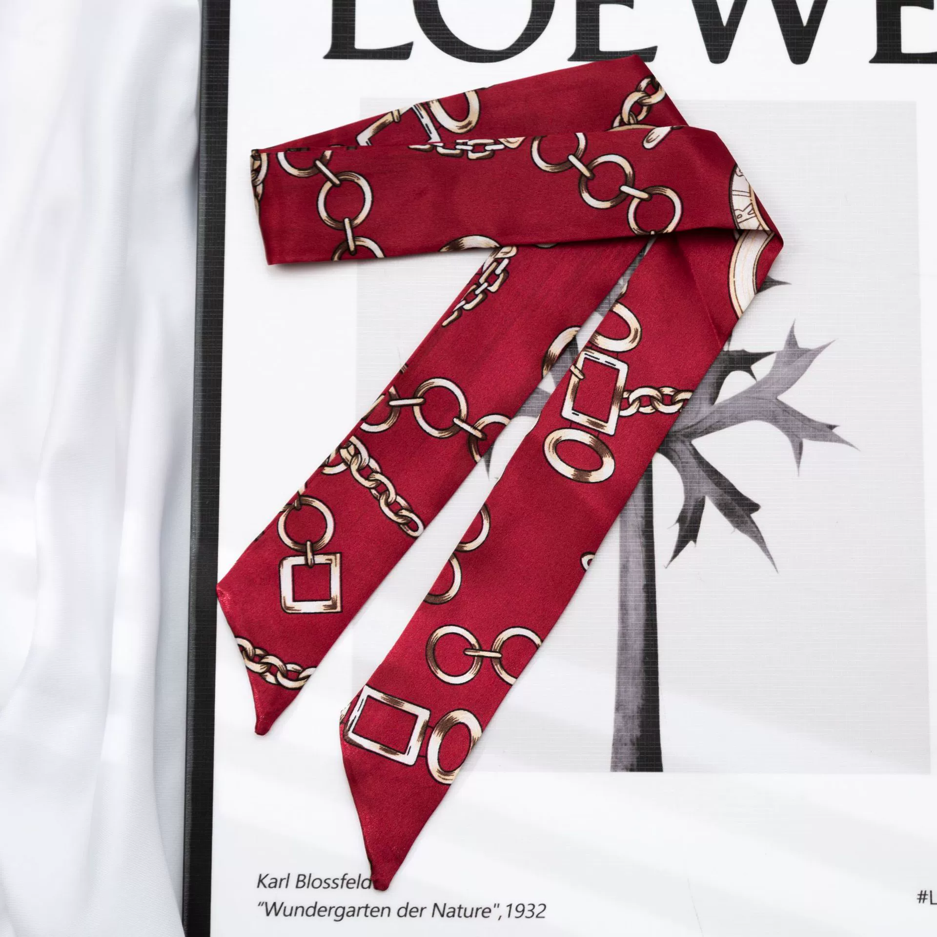 Silk Scarf Hairband (Suhang) long streamer 89×3.8 cm, lightweight gift box option