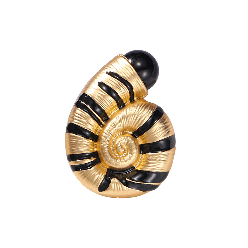 Cross-Border New Medieval Conch Brooch Beach Marine Life Enamel Oil Dripping Pin Women's Clothing Accessories Corsage Cross-Border New Medieval Conch Brooch Beach Marine Life Enamel Oil Dripping Pin Women's Clothing Accessories Corsage