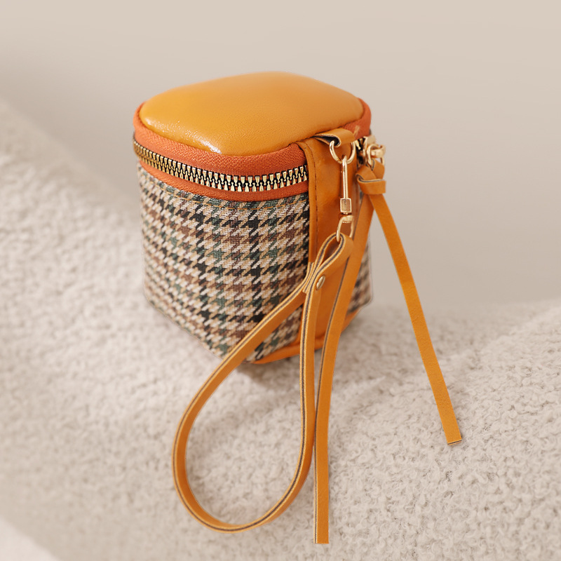 Nuevo bolso de cambio retro bolso de muñeca mujer multifuncional gran capacidad bolsa de tarjetas de lápiz labial bolsa de tarjetas de cremallera exquisita