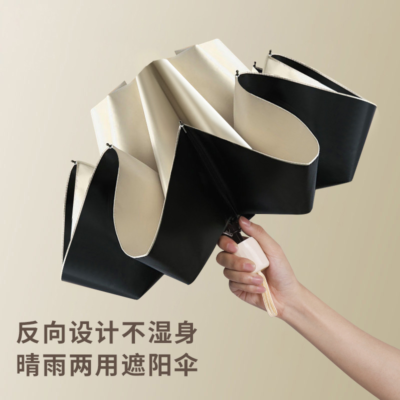 Umbrella Thickeneded and Reinforced Sun Protection and Anti-Uv Sun Umbrella Parasol Manual Foldableing Umbrella Large Sunny or Rainy Day for Women