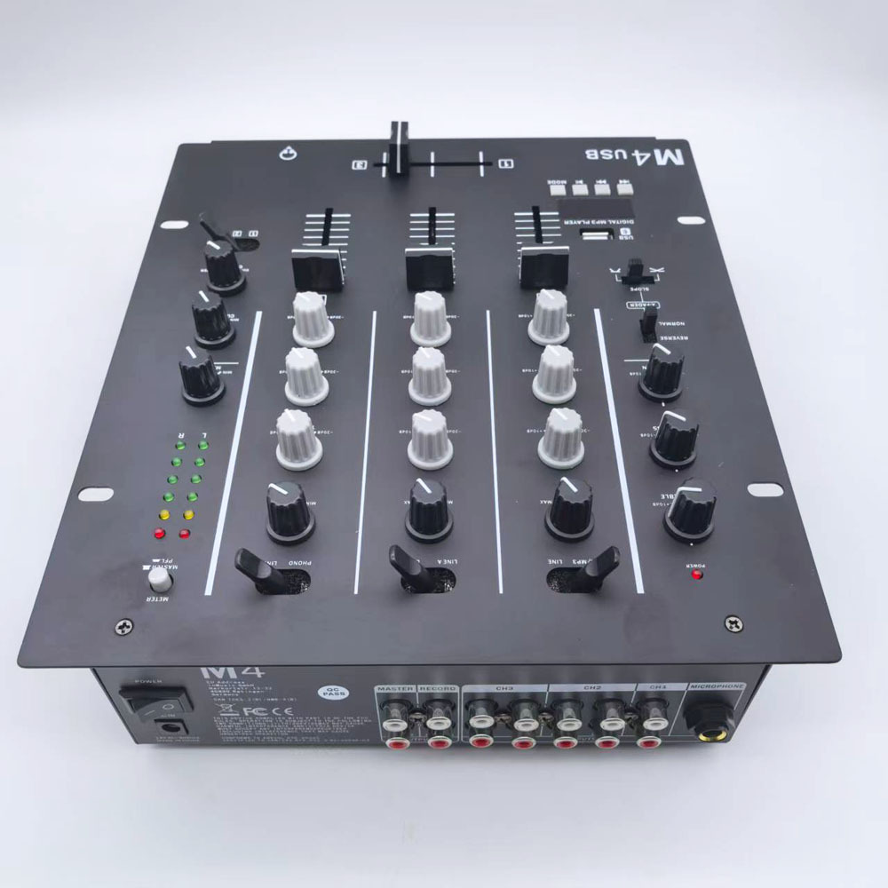 M4USB AHUJ A 4 canales DJ mezclador profesional KTV escenario DJ mezclador DJ mezclador