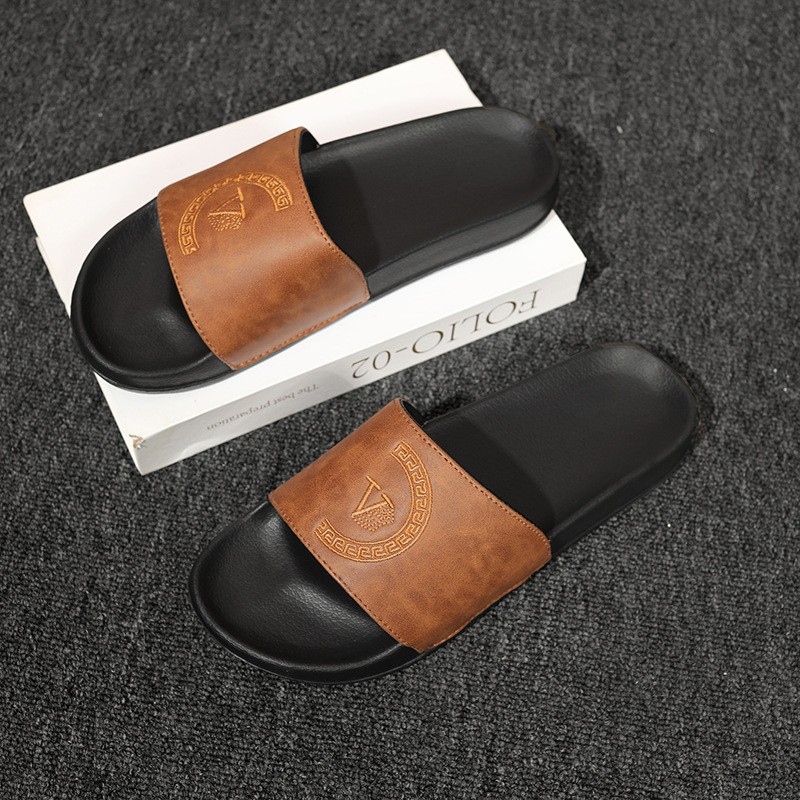 Men's Slippers 2026 Hot-Selling Outdoor Half-V Embroidered Fashionable Summer Non-Slip Wear-Resistant Sandals For Men_voghion.com