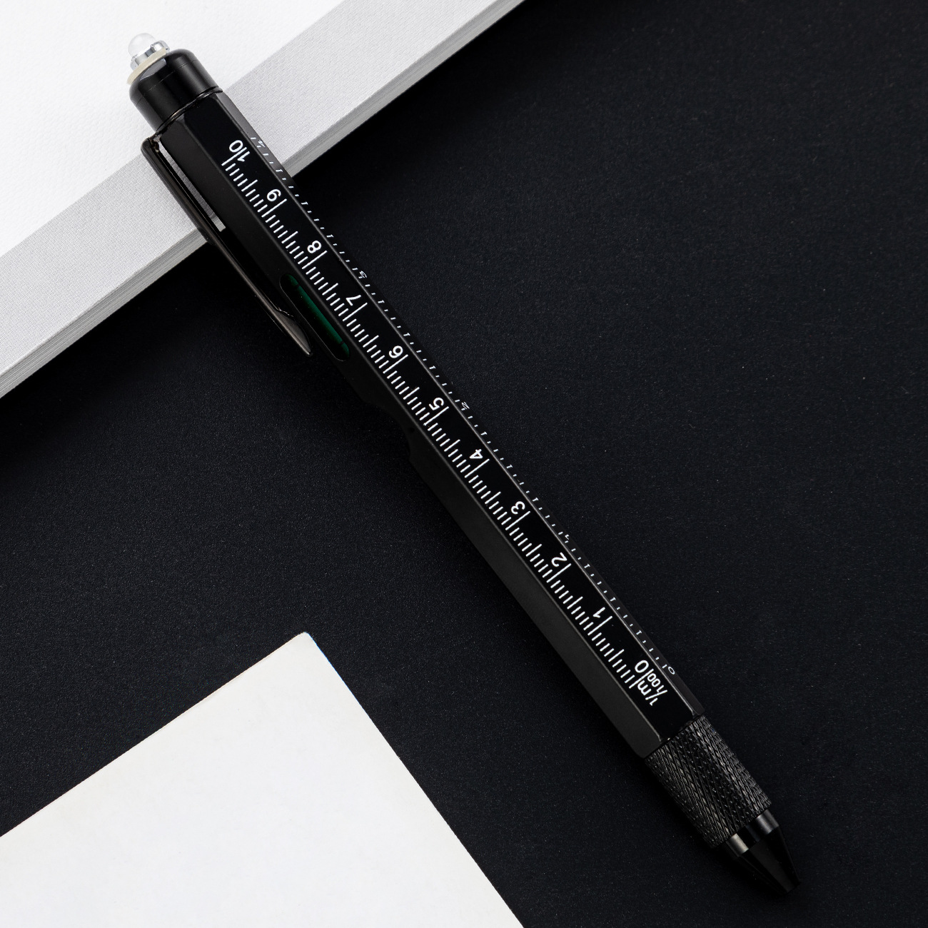 Bolígrafo multifunción con luz destornillador siete en uno nivel escala pantalla táctil bolígrafo capacitivo bolígrafo de metal