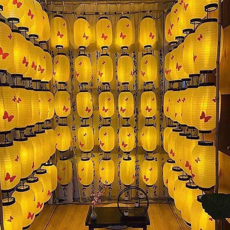 Linterna antigua Hanfu accesorios de tiro DIY linterna de pared linterna Festival linterna misterio estilo Tang estilo antiguo linterna de la boda decoración