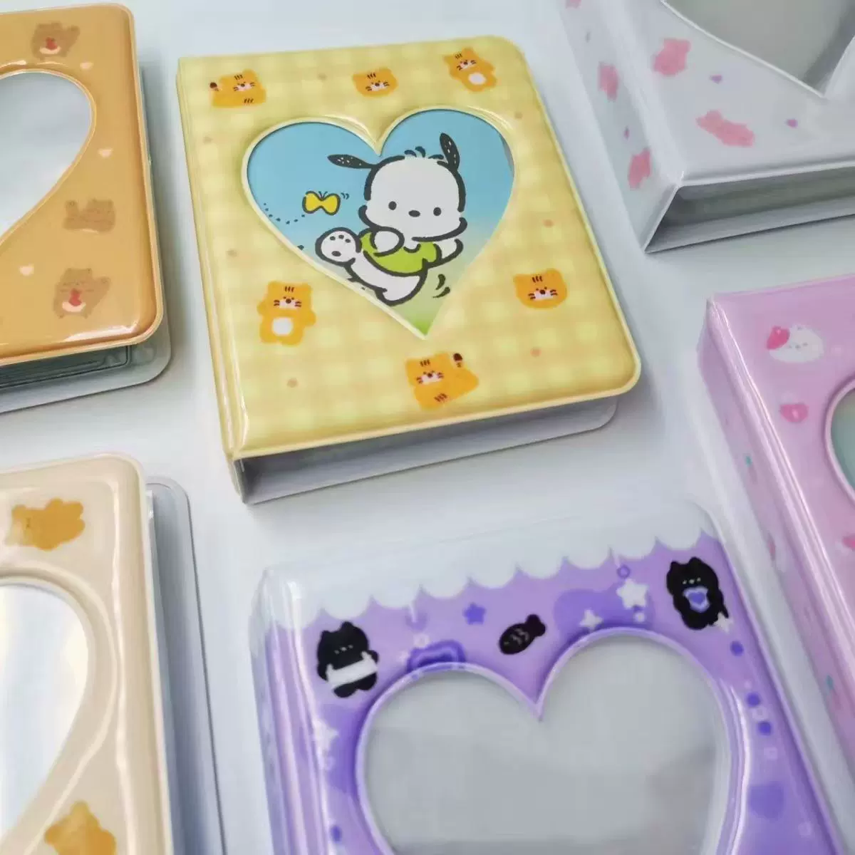 萌系紫色黑猫系列爱心镂空款拍立得照片收纳追星收纳相册厂家直供