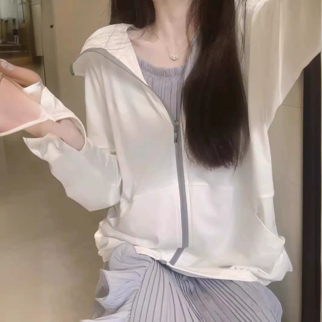 Кардиган солнцезащитный крем Женский Летний New Ice Silk УФ-свет дышащая Солнцезащитная рубашка уличная спортивная одежда из кожи