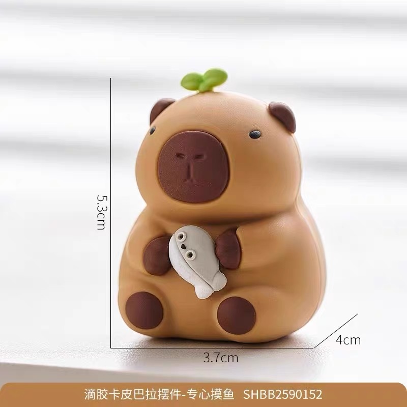 Decoración de pastel de cumpleaños para niños lindo conejillo de indias Kapibala decoración de marca para hornear postre vestido de mesa