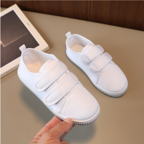 Spring New Children's Performance Canvas Shoes Indoor Dance Shoes for Kindergarten Unisex Magic Paste