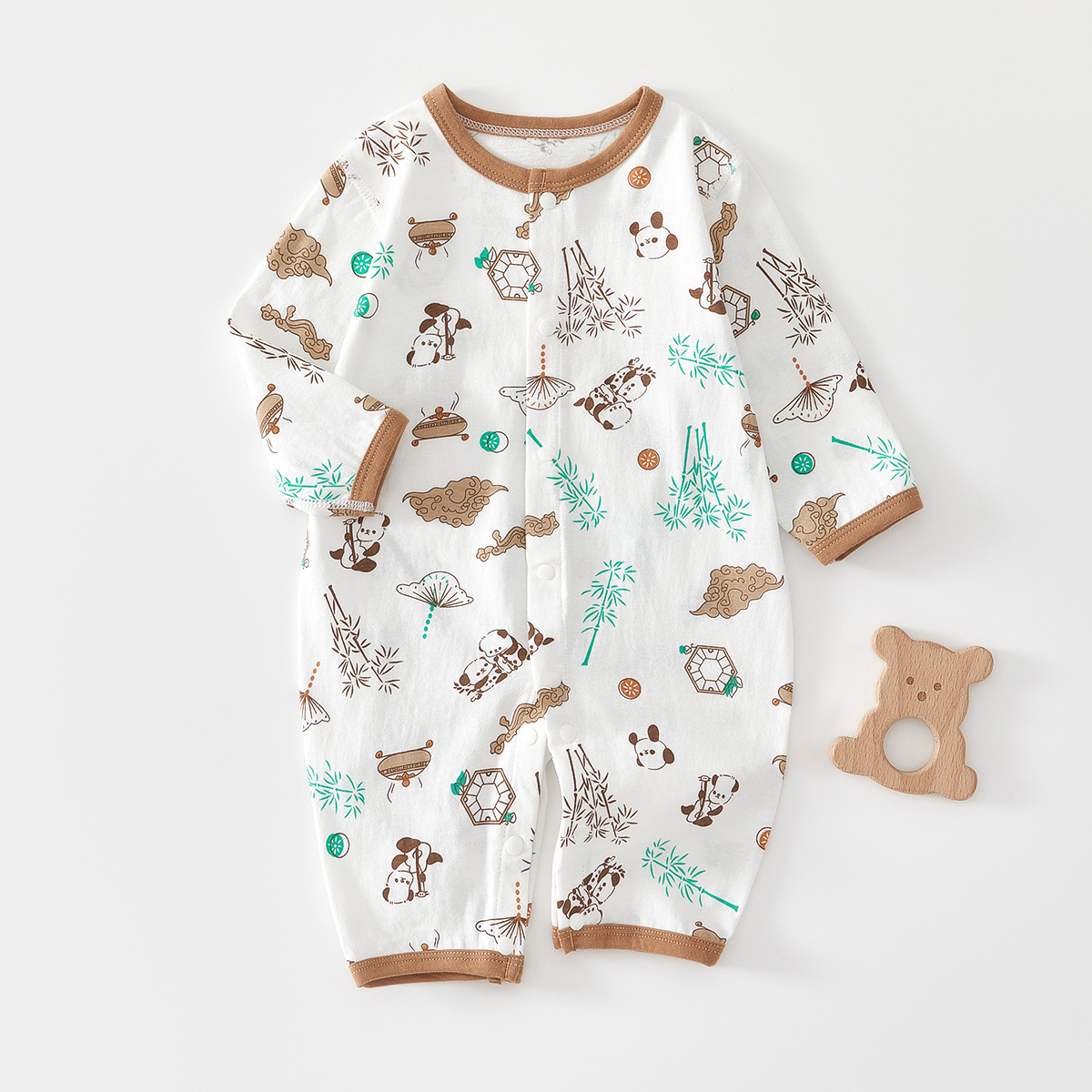 1455 jixiang bamboo and panda boneless air conditioning suit