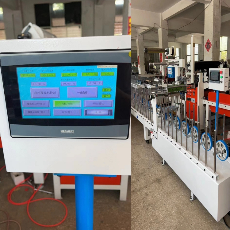 金辉冷胶PVC波浪板包覆机 木塑护墙板刮胶包覆机省胶省膜