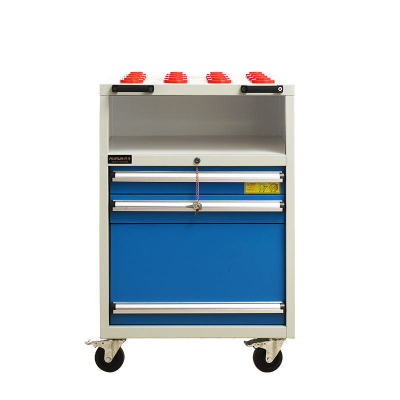 现货CNC刀具车刀具柜BT30 40 50抽屉式移动工具车三抽操作台重型