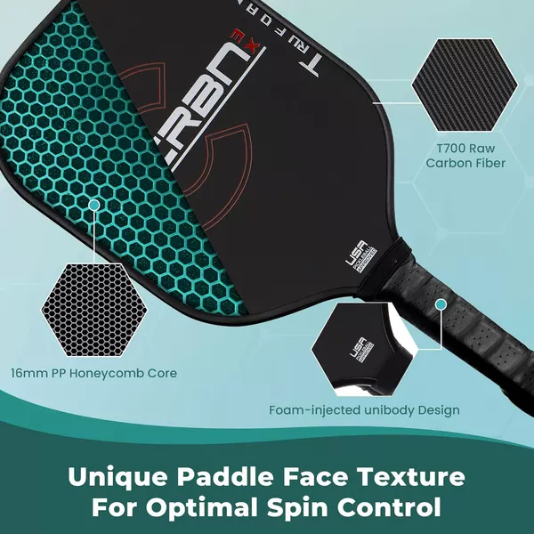 Cross-Border Link T700 Fabric Texture Pickleball Paddle 1Pc Pickleball Racket for Daily Training and Ball Control Spin