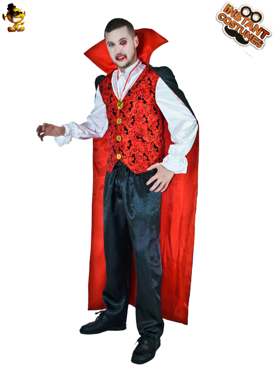 Traje de fiesta de vampiro de murciélago de Halloween para hombres adultos disfraz de juego de rol cosplay