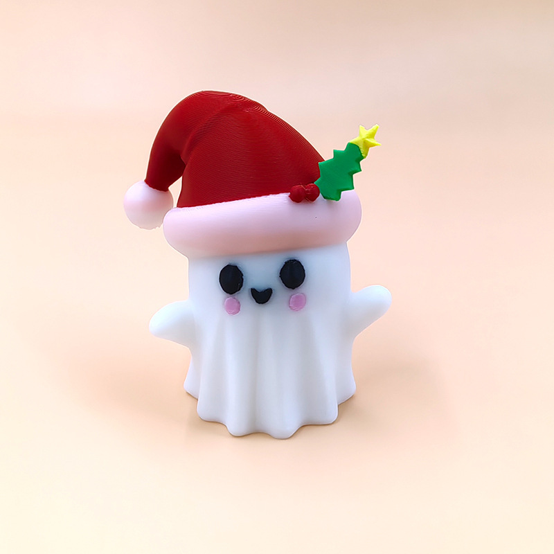 跨境新款 Christmas Cute Ghost 3D圣诞节幽灵笔架桌面摆件装饰|undefined