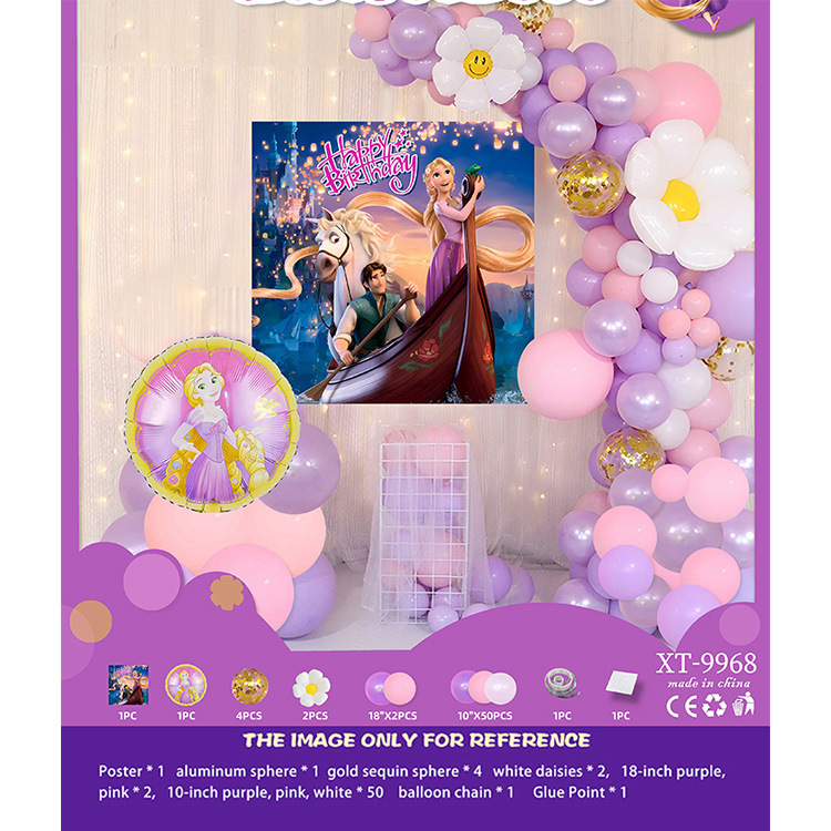 Fiesta de cumpleaños redonda escena diseño decorativo globo traje de juguete para niños globo de aluminio letras y números