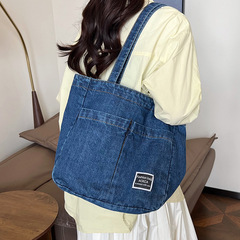 メーカー卸売りデニム女性バッグ大容量ファッション女性韓国版小清新手提げショルダーバッグカジュアルレジ袋