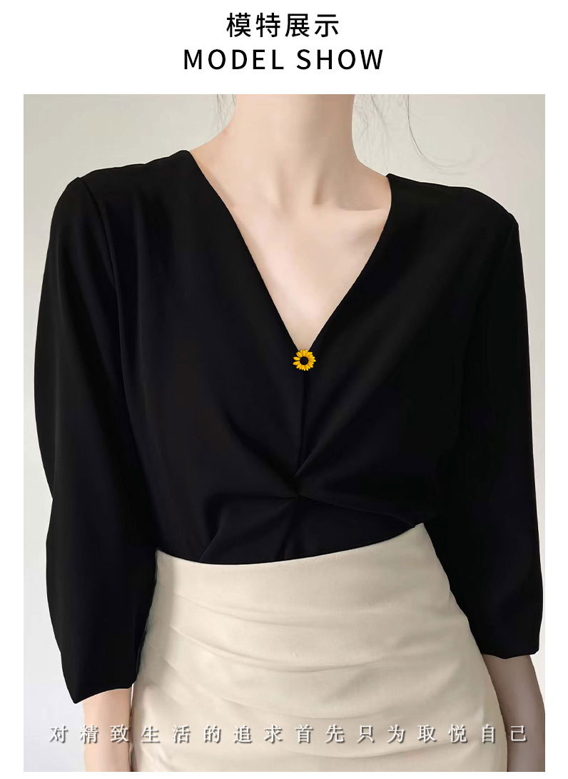 迷你可爱向日葵胸针小众时尚简约花朵胸章别针ins潮