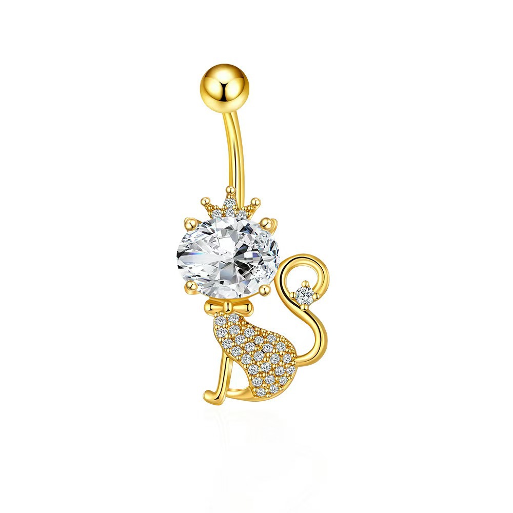 Bowknot Belly Button Ring, Gold Plated Copper Dangle Navel Jewelry for Women, Summer Fashion detail image 8