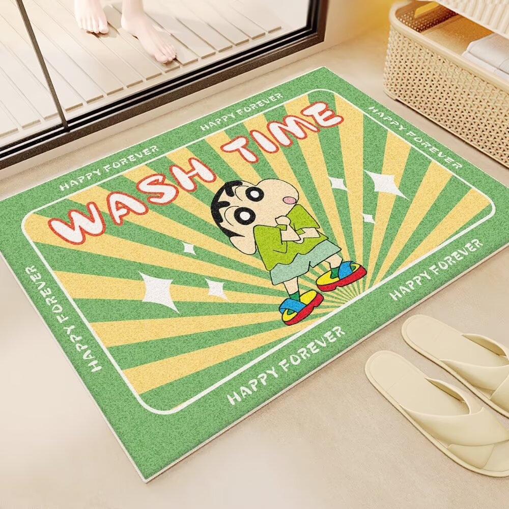 욕실 바닥 매트, 물을 흡수하고 오염에 강한, 인조 캐시미어 미끄럼 방지 매트, 가정용 화장실, 욕실, 주방 입구용 두꺼운 바닥 매트