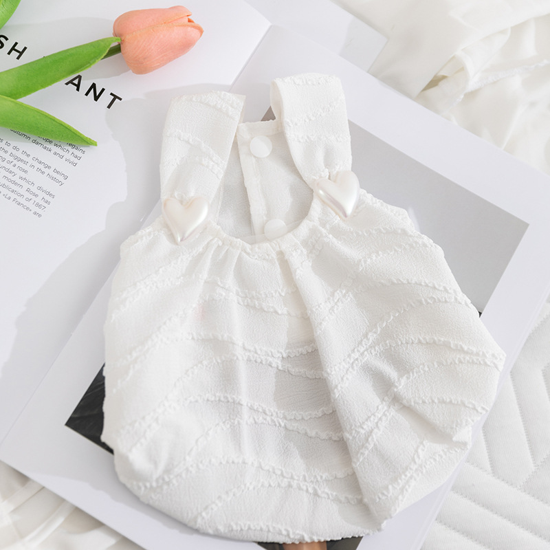 Primavera y verano perros princesa Jacquard esling vestido de brotes de flores felina falda de dos patas Teddy pet dog dress